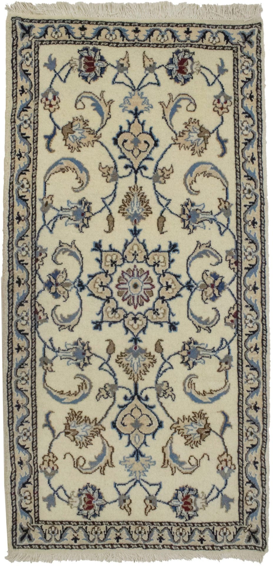 Cream Floral Classic 2'3X4'7 Nain Persian Rug