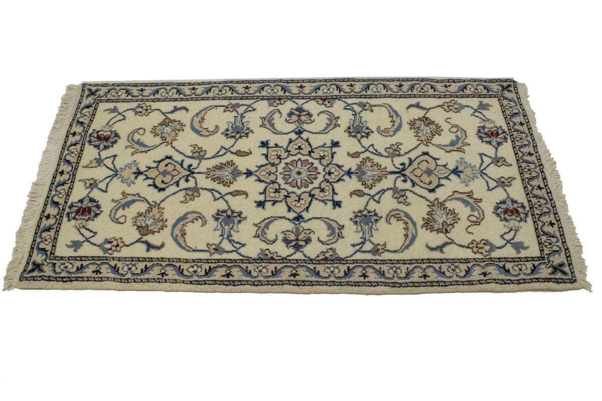 Cream Floral Classic 2'3X4'7 Nain Persian Rug