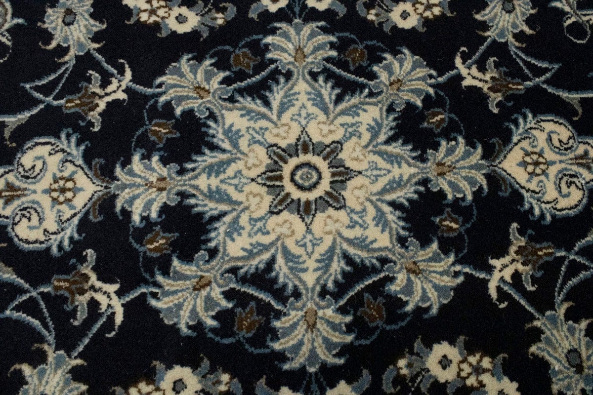 Navy Blue Floral Classic 3X4'7 Nain Persian Rug