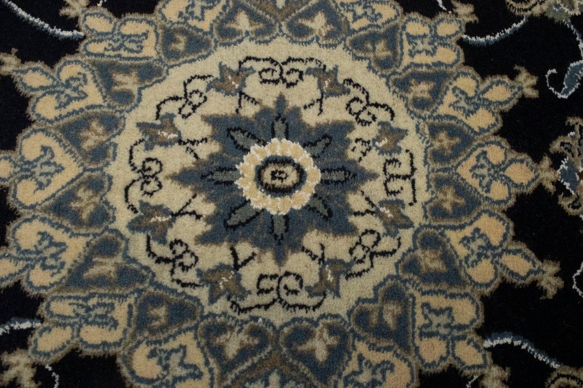 Navy Blue Floral Classic 3X4'6 Nain Persian Rug