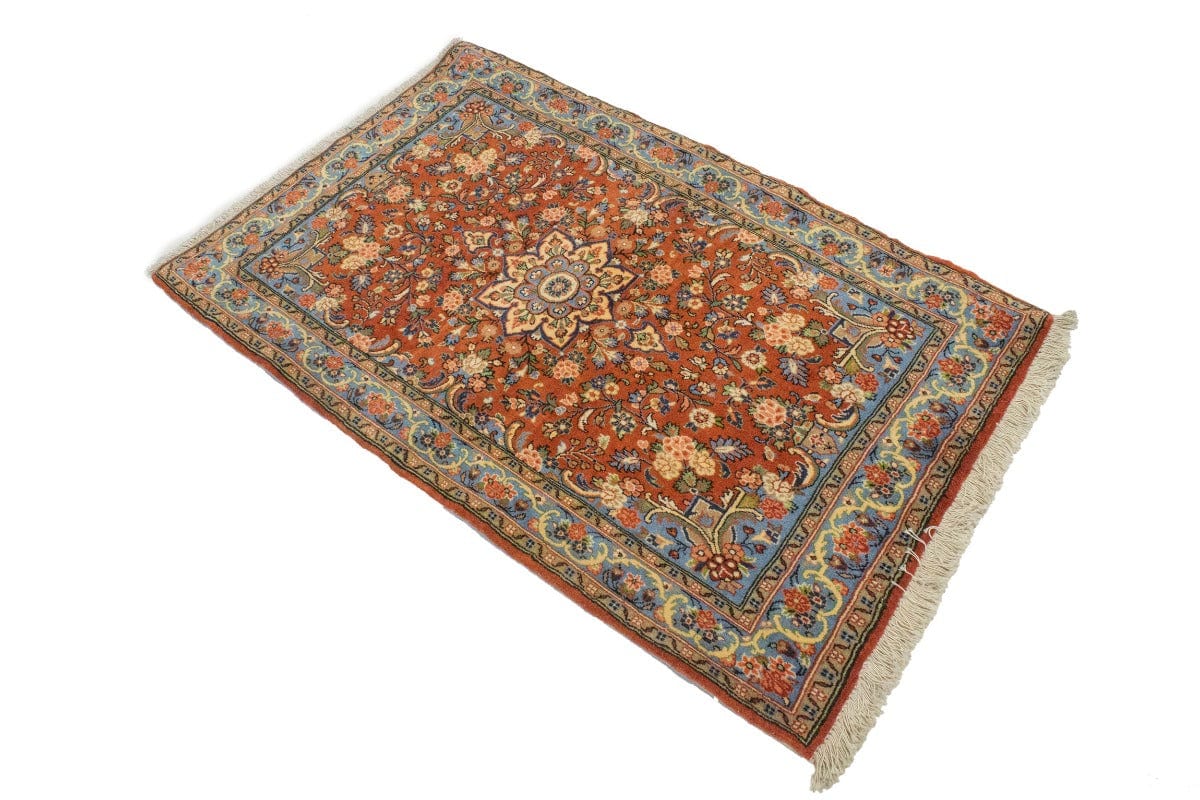 Orange Floral 3X4 Bidjar Halvaei Persian Rug