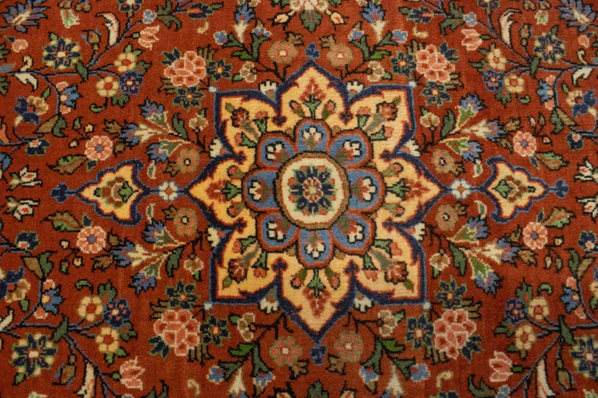 Orange Floral 3X4 Bidjar Halvaei Persian Rug