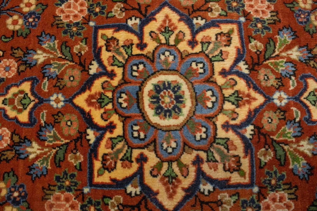 Orange Floral 3X4 Bidjar Halvaei Persian Rug