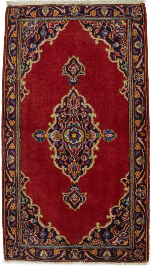 Vintage Red Classic 2X4 Kashan Persian Rug