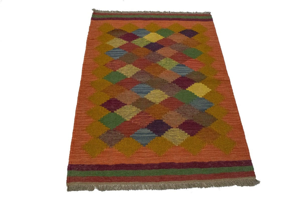 Multicolored Tribal 3X4 Kilim Persian Rug