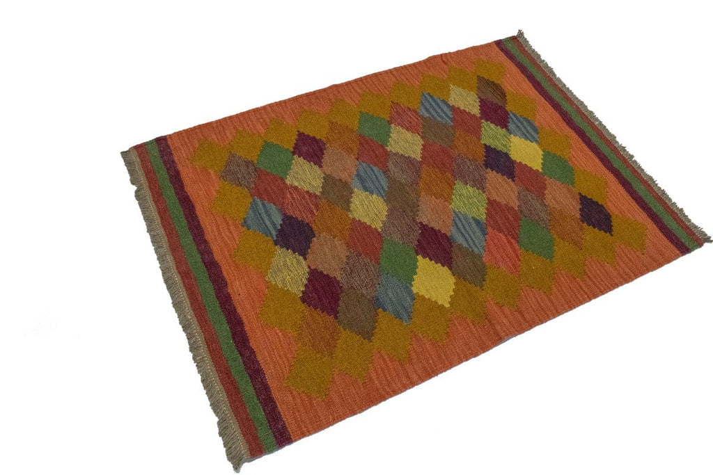 Multicolored Tribal 3X4 Kilim Persian Rug