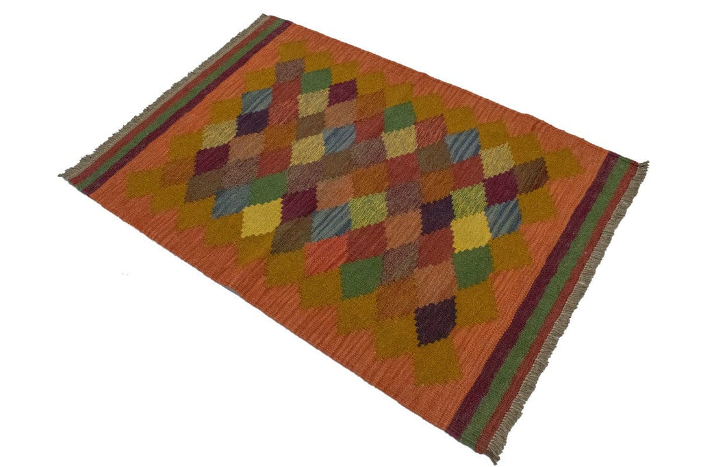 Multicolored Tribal 3X4 Kilim Persian Rug