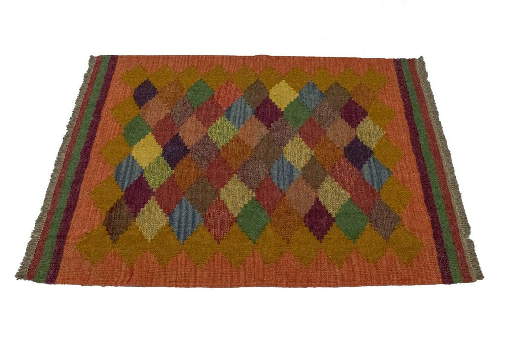 Multicolored Tribal 3X4 Kilim Persian Rug