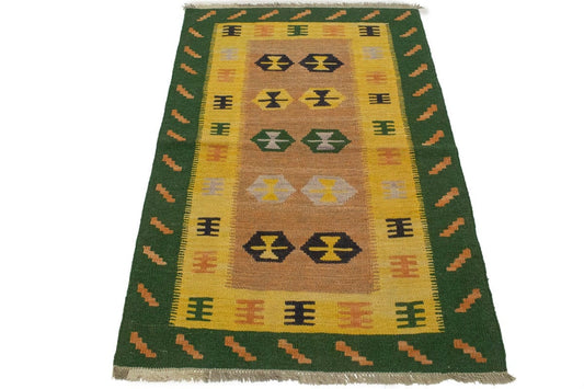 Multicolored Tribal 3X4 Kilim Persian Rug