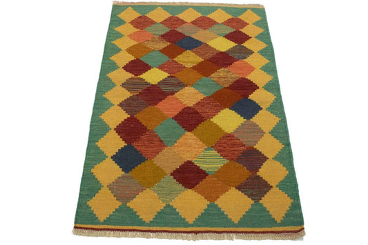 Multicolored Tribal 3X4 Kilim Persian Rug