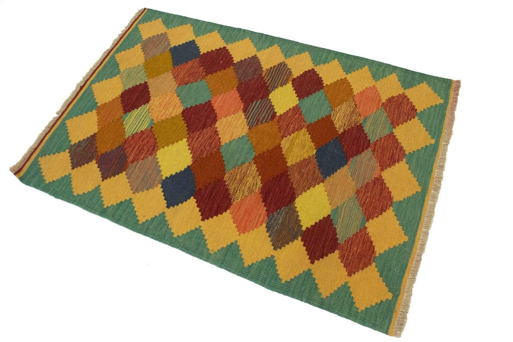 Multicolored Tribal 3X4 Kilim Persian Rug