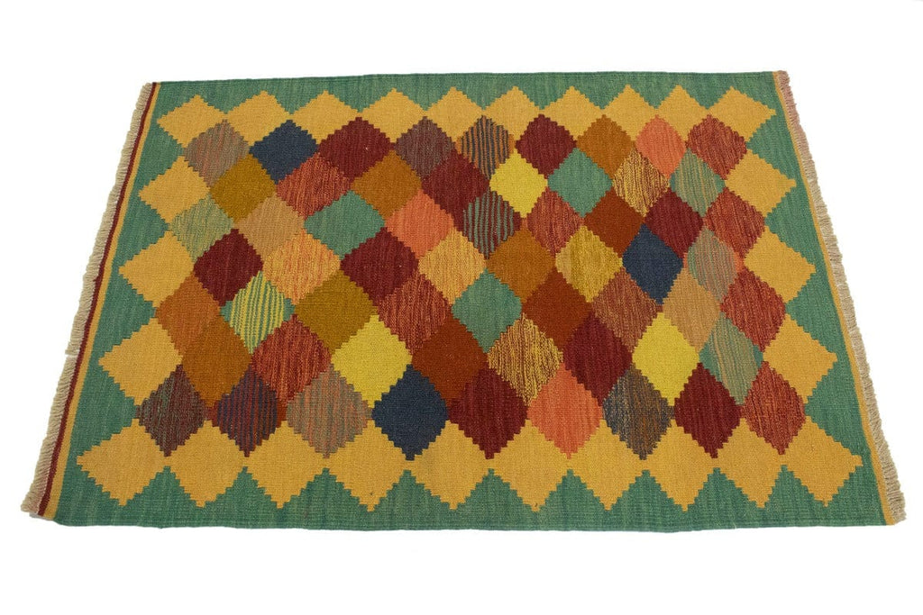 Multicolored Tribal 3X4 Kilim Persian Rug