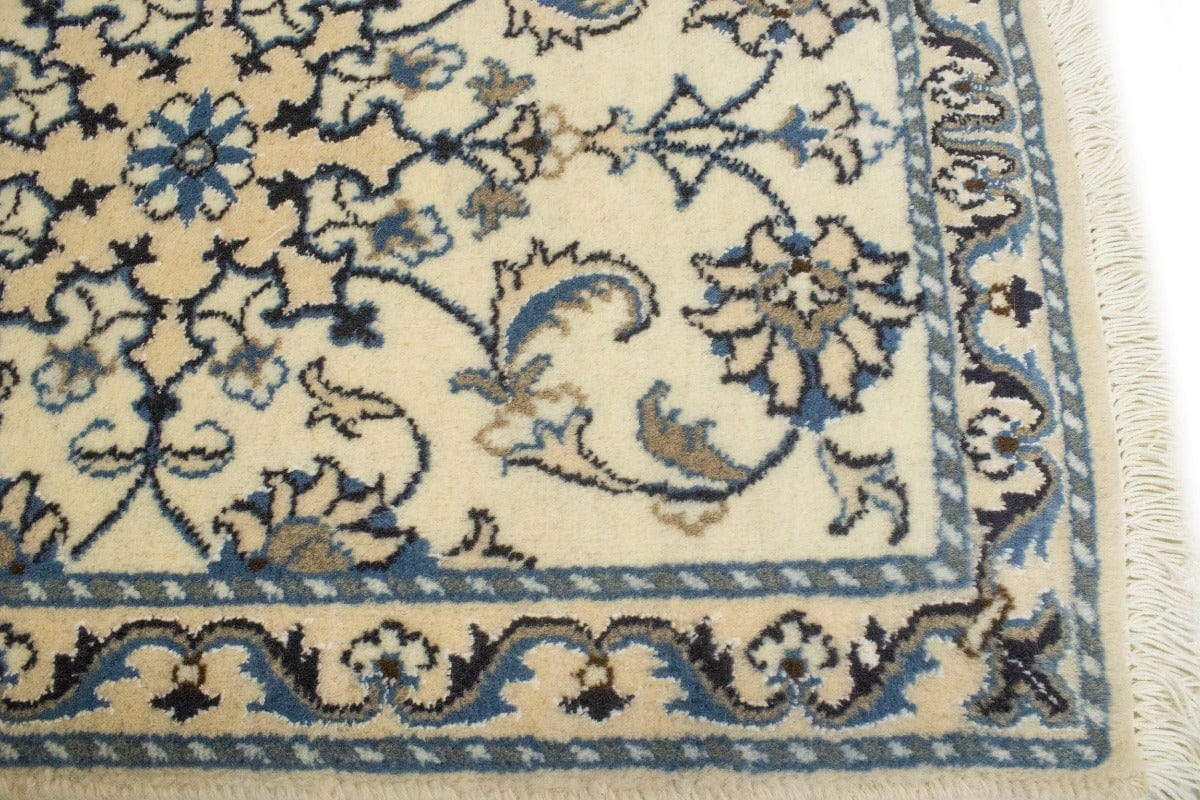 Cream Traditional 2X3 Nain Kashmar Persian Rug