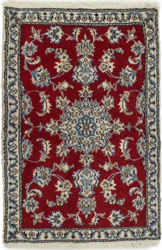 Red Floral Classic 3X4 Nain Persian Rug