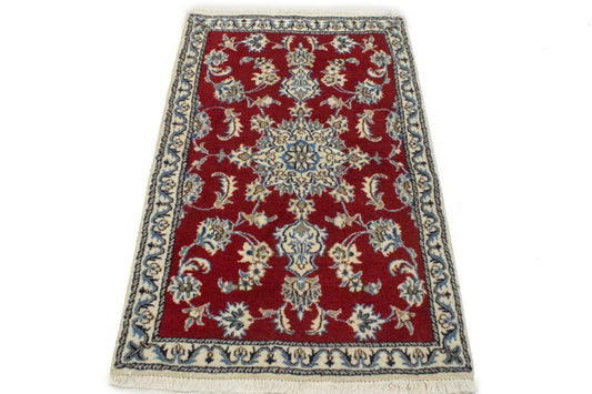 Red Floral Classic 3X4 Nain Persian Rug