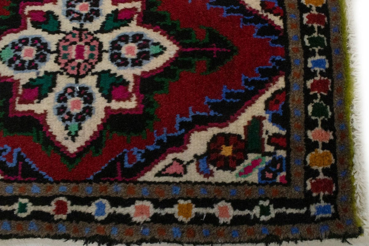 Vintage Tribal Cream 1'5X2'2 Hamedan Persian Rug