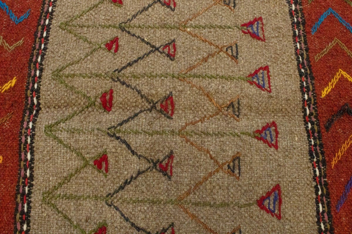 Khaki Tribal 4X6 Sumak Herati Persian Rug