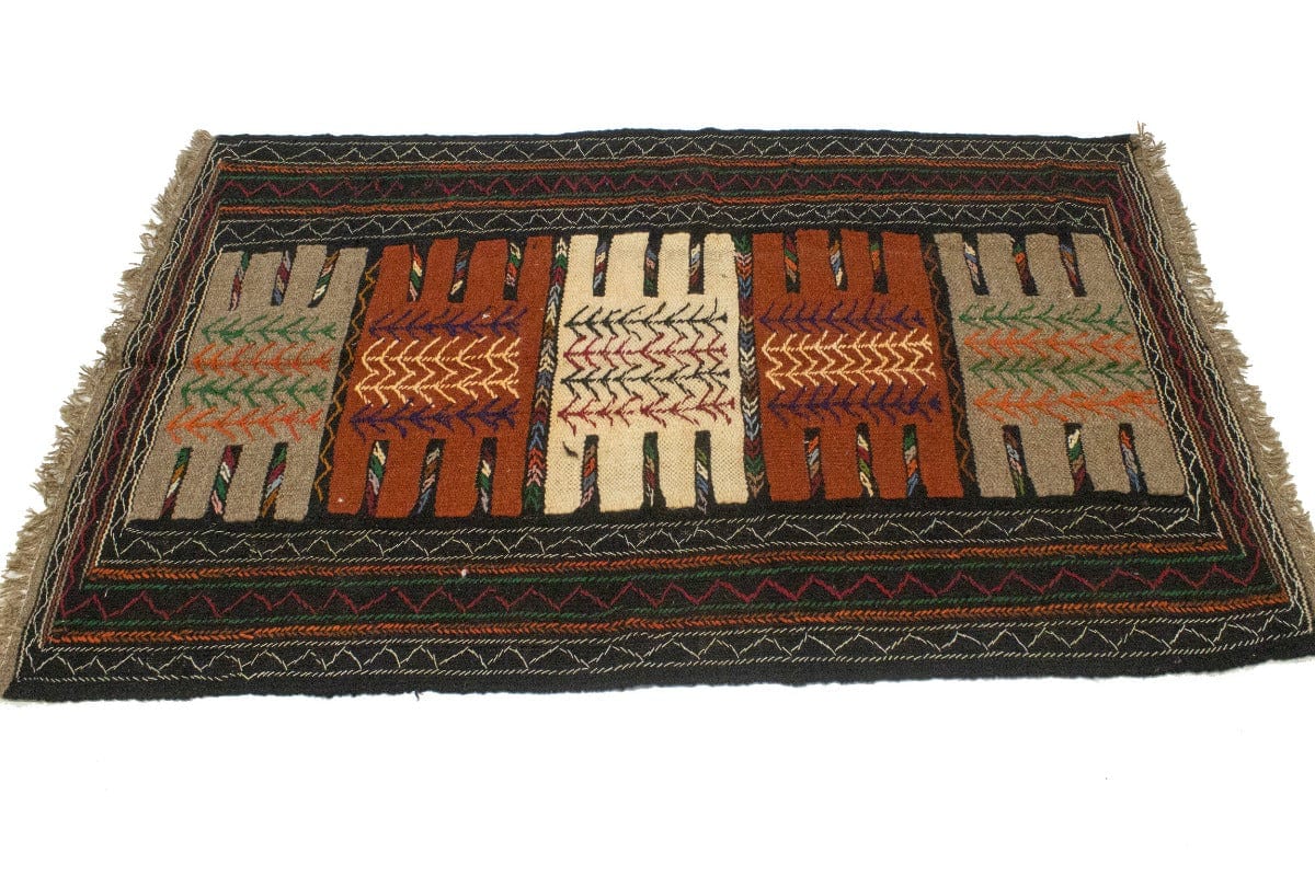 Cream Beige Tribal 3X5 Sumak Herati Persian Rug