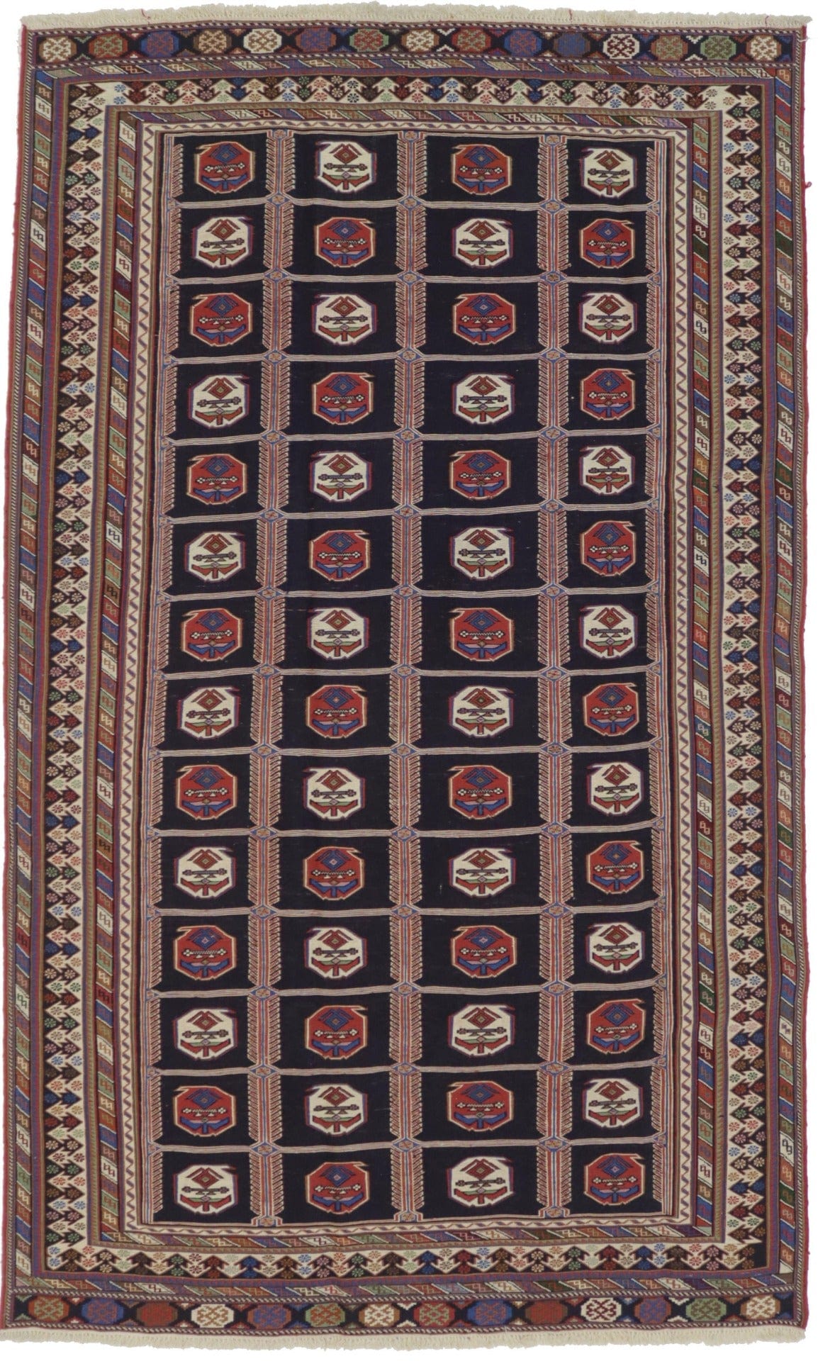 Plum Tribal 4'4X7'5 Sumak Persian Rug