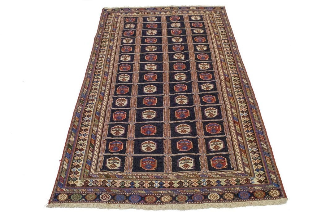 Plum Tribal 4'4X7'5 Sumak Persian Rug