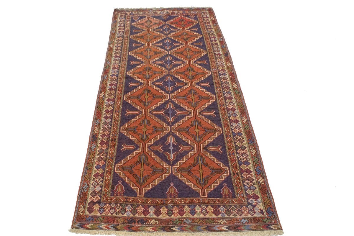 Bittersweet Red Tribal 3X8 Sumak Persian Runner Rug