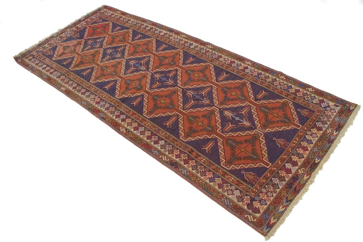 Bittersweet Red Tribal 3X8 Sumak Persian Runner Rug