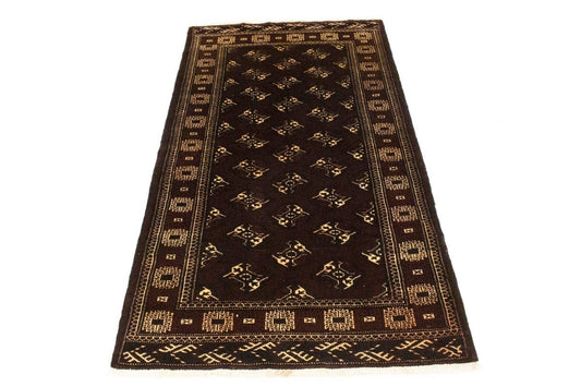 Burgundy Tribal 3'6X6'4 Balouch Persian Rug