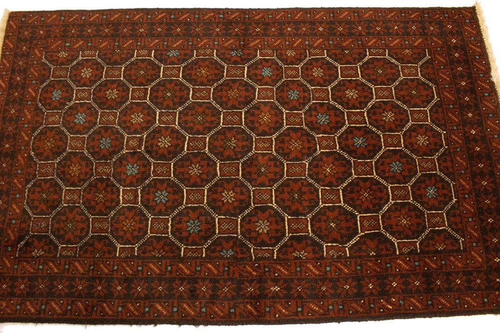 Rust Tribal 3'4X5'5 Balouch Persian Rug