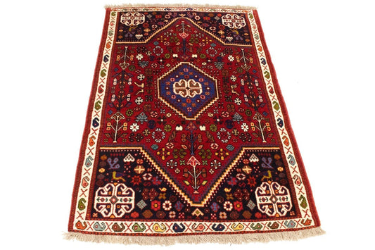 Red Tribal 3'5X5 Shiraz Persian Rug