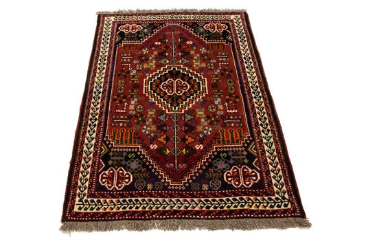 Rusty Red Tribal 3'6X5 Shiraz Persian Rug