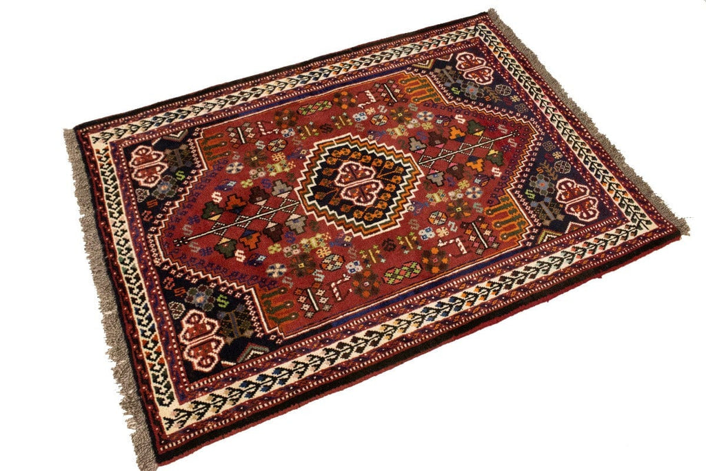 Rusty Red Tribal 3'6X5 Shiraz Persian Rug