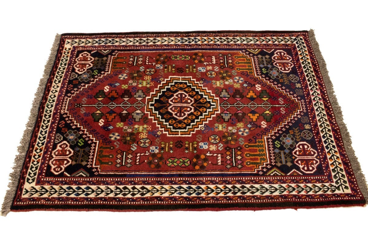 Rusty Red Tribal 3'6X5 Shiraz Persian Rug