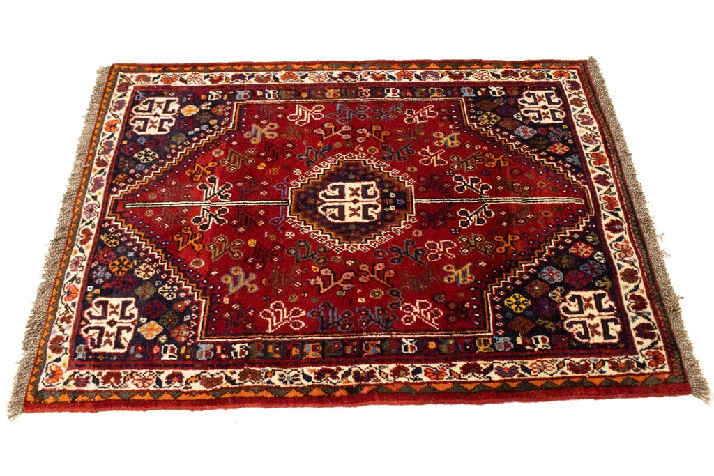 Red Tribal 3'5X5 Shiraz Persian Rug