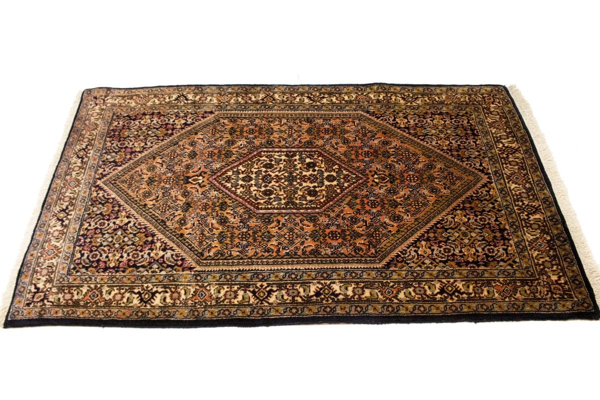 Vintage Peach Floral 3X5 Bidjar Persian Rug