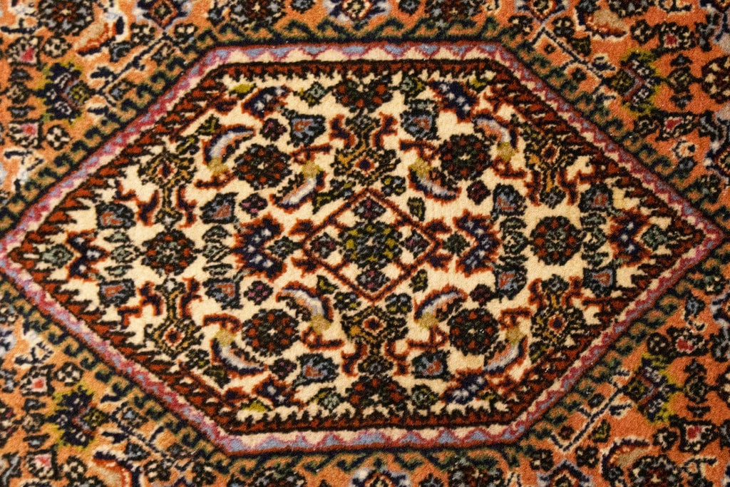 Vintage Peach Floral 3X5 Bidjar Persian Rug