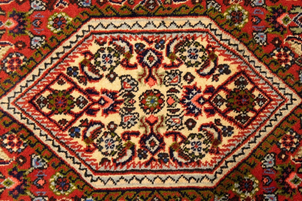 Vintage Orange Floral 3X4 Bidjar Persian Rug