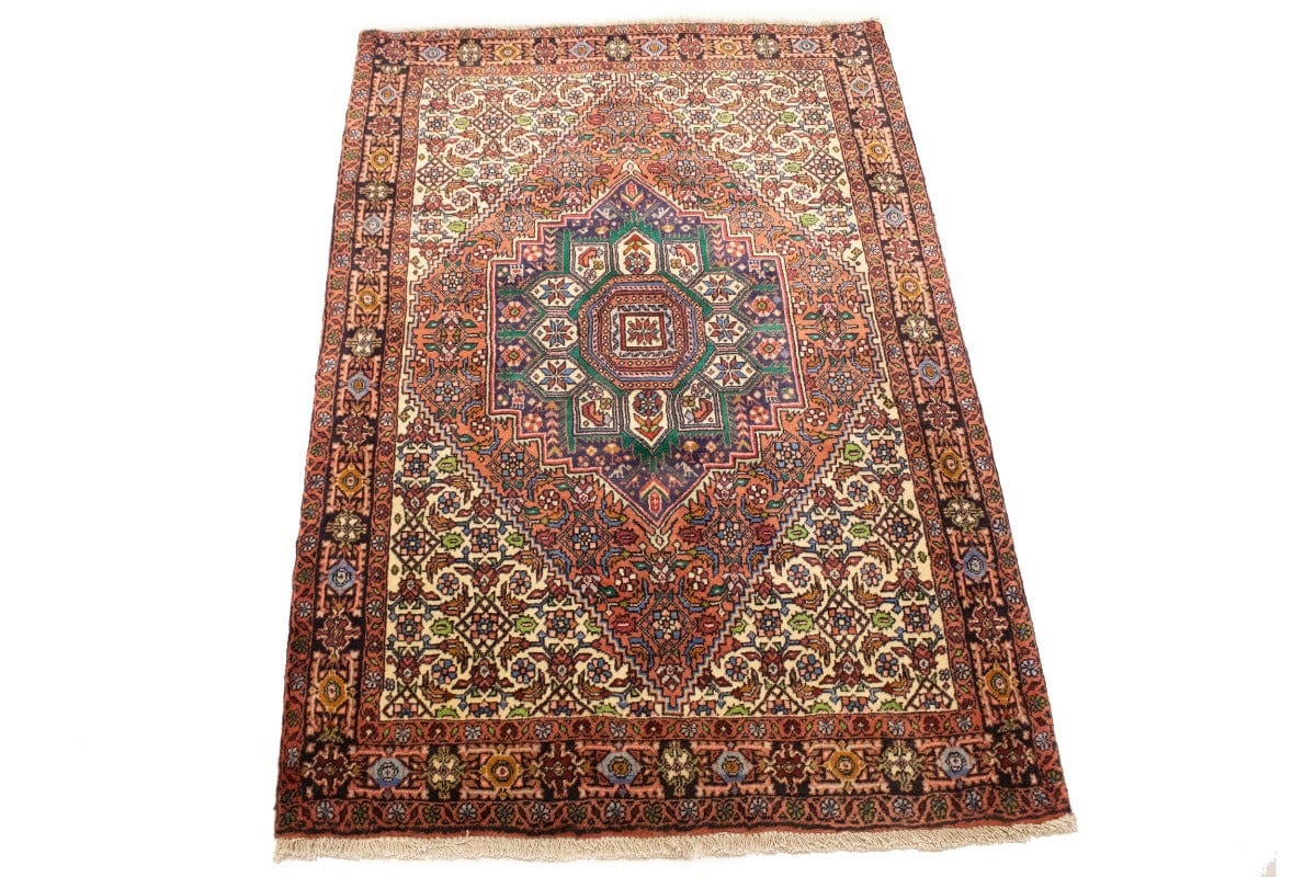 Vintage Geometric 3X4'5 Bidjar Persian Rug