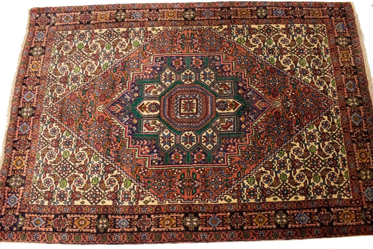 Vintage Geometric 3X4'5 Bidjar Persian Rug