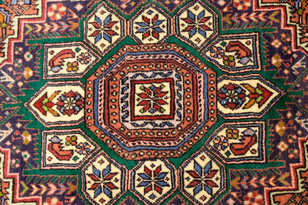 Vintage Geometric 3X4'5 Bidjar Persian Rug