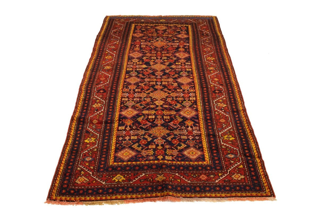 Semi Antique Red Tribal 4X7 Shirvan Persian Rug