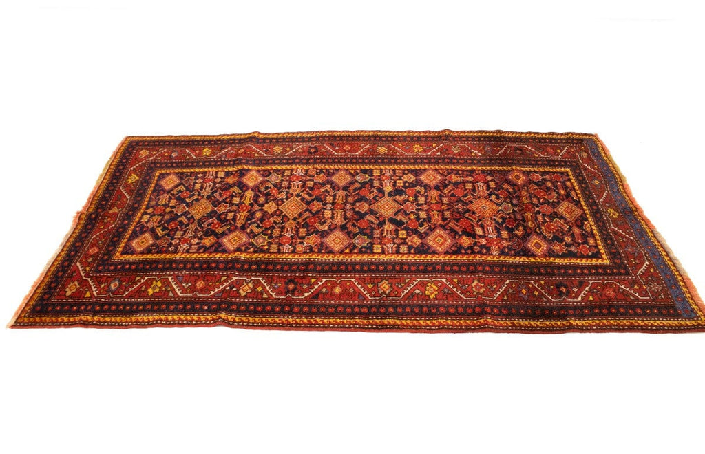 Semi Antique Red Tribal 4X7 Shirvan Persian Rug