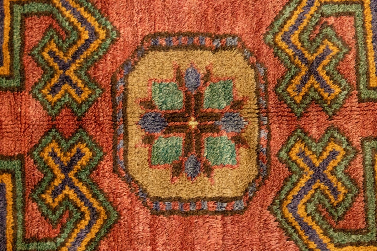 Vintage Dark Brown Tribal 4X7 Mussel Hamedan Persian Rug