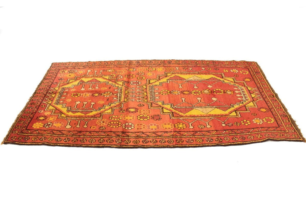 Semi Antique Orange-red Tribal 4X7 Hamedan Persian Rug