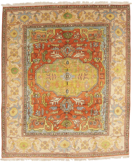 Geometric Tribal Hal Jalili 8X10 Heriz Persian Rug