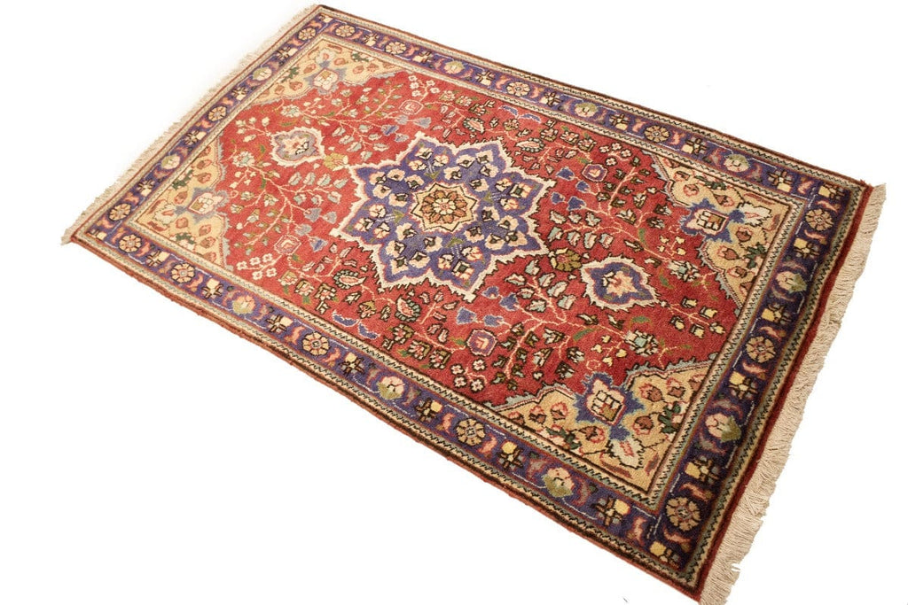 Semi Antique Floral Red 3X5 Tabriz Persian Rug