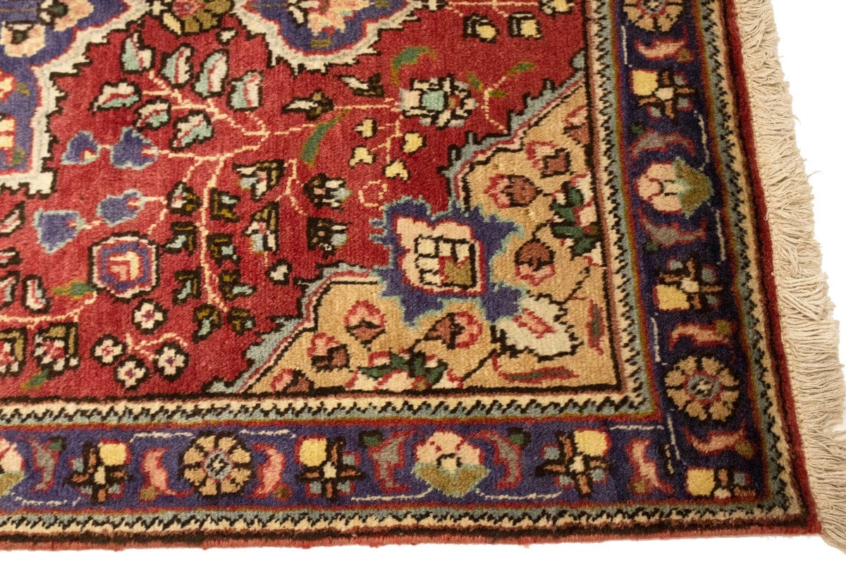 Semi Antique Floral Red 3X5 Tabriz Persian Rug