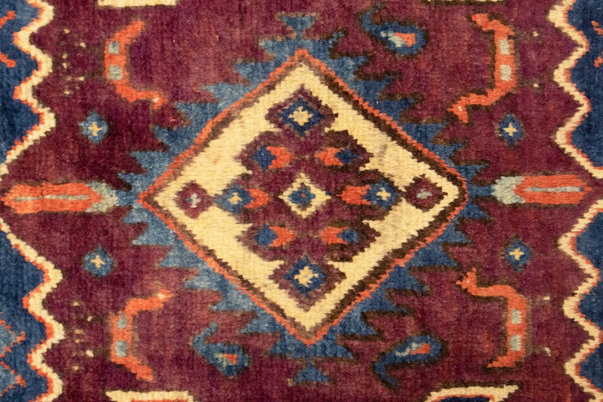 Semi Antique Tribal Coral Orange 4X5 Shahrbabak Persian Rug