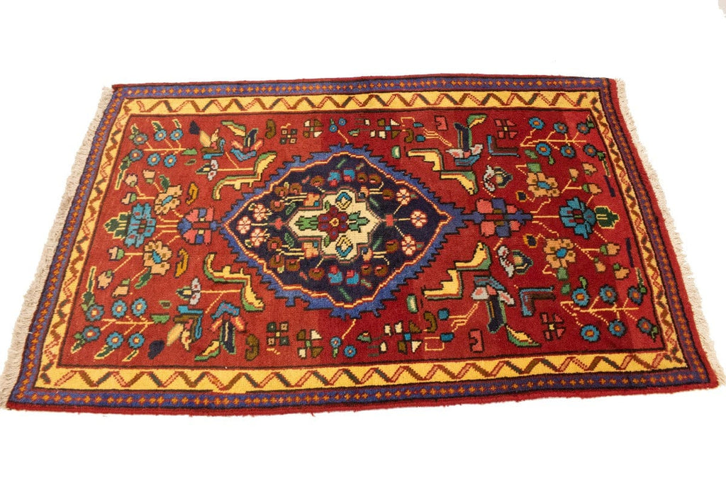 Semi Antique Floral Red 3X5 Tabriz Ardebil Persian Rug