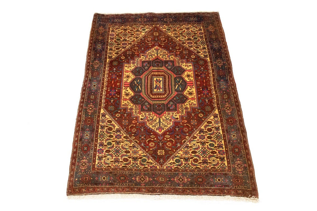 Vintage Geometric 3'4X5'8 Bidjar Persian Rug