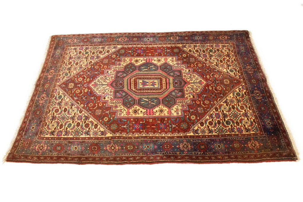 Vintage Geometric 3'4X5'8 Bidjar Persian Rug